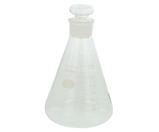 SIBATA SCIENTIFIC TECHNOLOGY LTD 010330-10001 Erlenmeyer Flask with Stopper (With Standard Scale) 1000mL